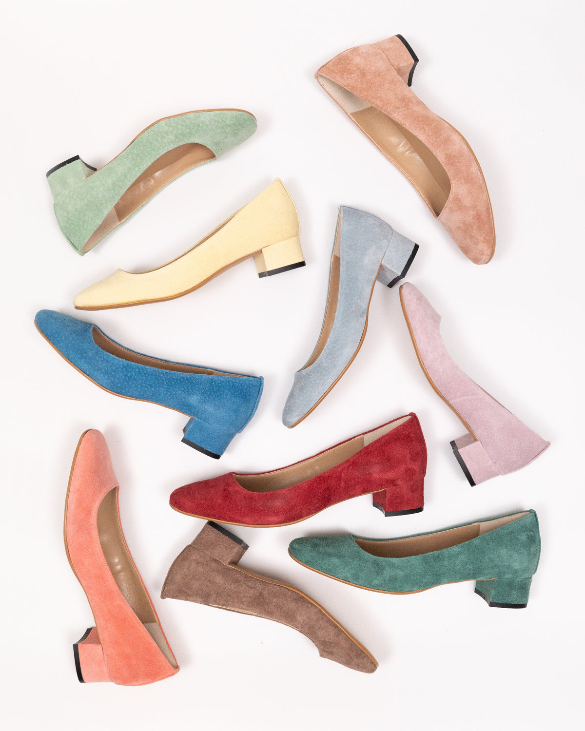 【D2031】3cmヒール スクエアトゥパンプス