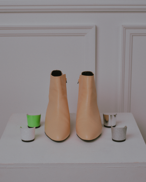 ヒールを着せ替えできるブーツ/オレンジ