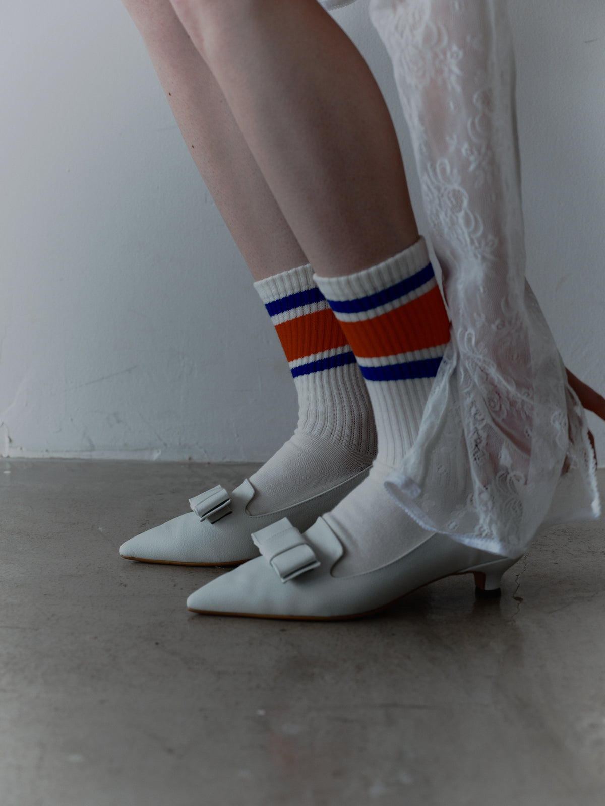 オペラリボンパンプス-ホワイト