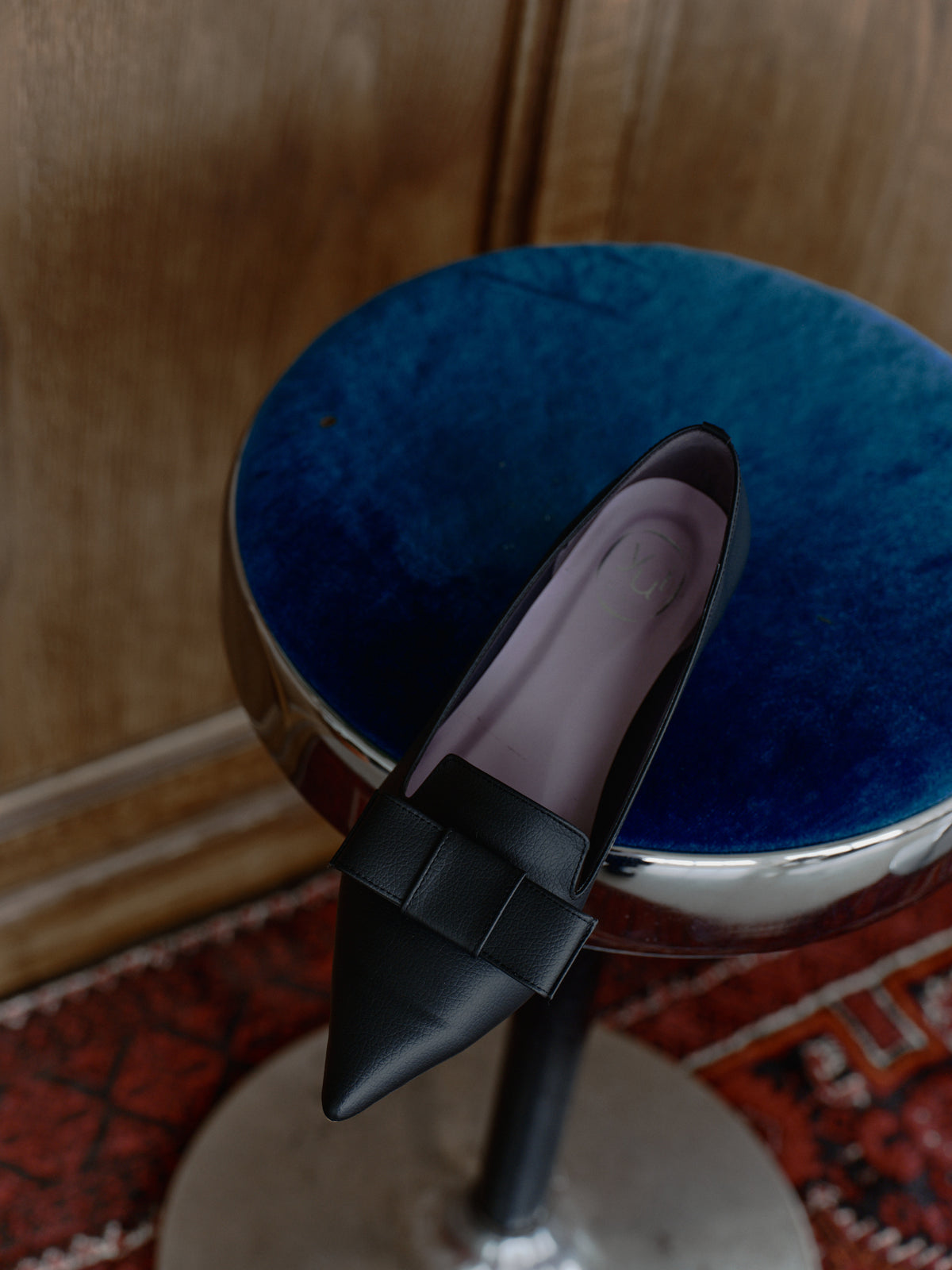 オペラリボンパンプス-ブラック