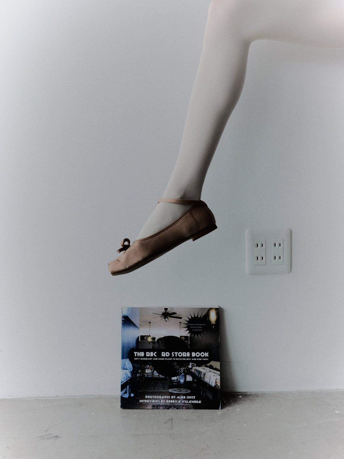 サテンバレエフラット-ブラウン