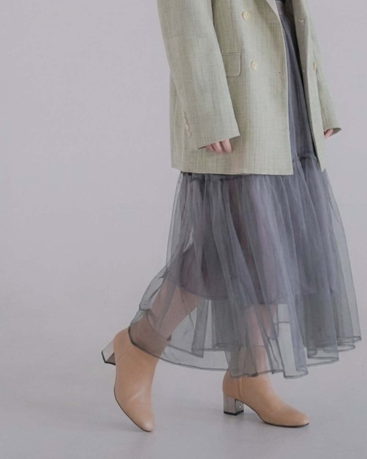 ヒールを着せ替えできるブーツ/キャメル