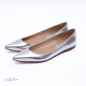 フラットシューズ-シルバー フラットシューズ-シルバー