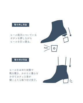 ヒールを着せ替えできるブーツ 【FAMZON共同開発】YUI by KOBE YOKUTSUTEN ヒールを着せ替えできるブーツ 【FAMZON共同開発】YUI by KOBE YOKUTSUTEN