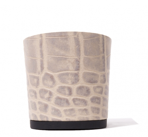 Noor Crocodile Embossed Sand beige