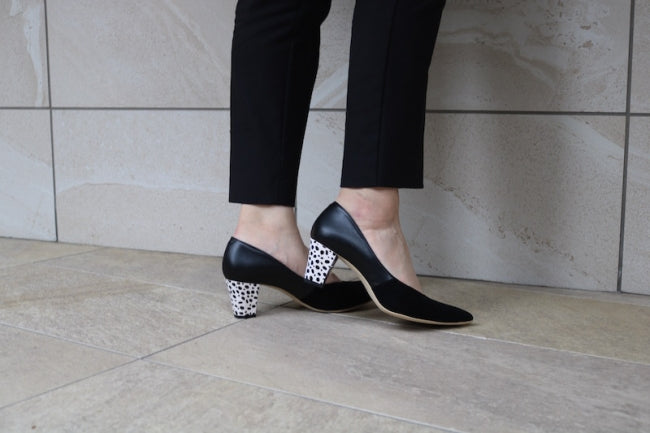 GRACE Suede×Smooth Black