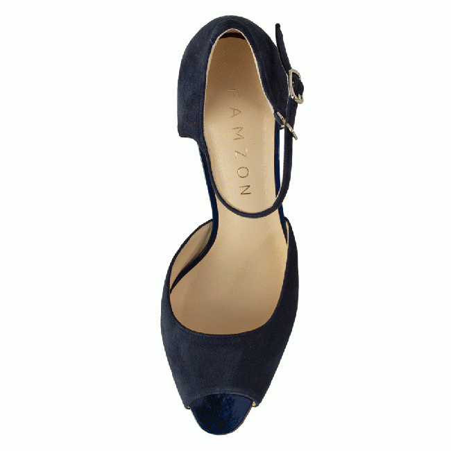 LINDA Midnight blue Suede