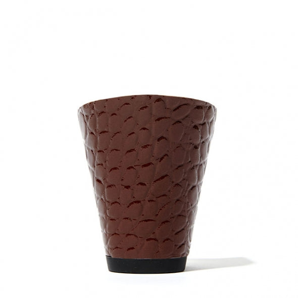 Orloff Crocodile Embossed Patent Brown