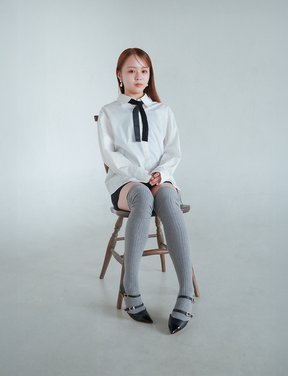 ダブルストラップセパレートフラット/ブラック