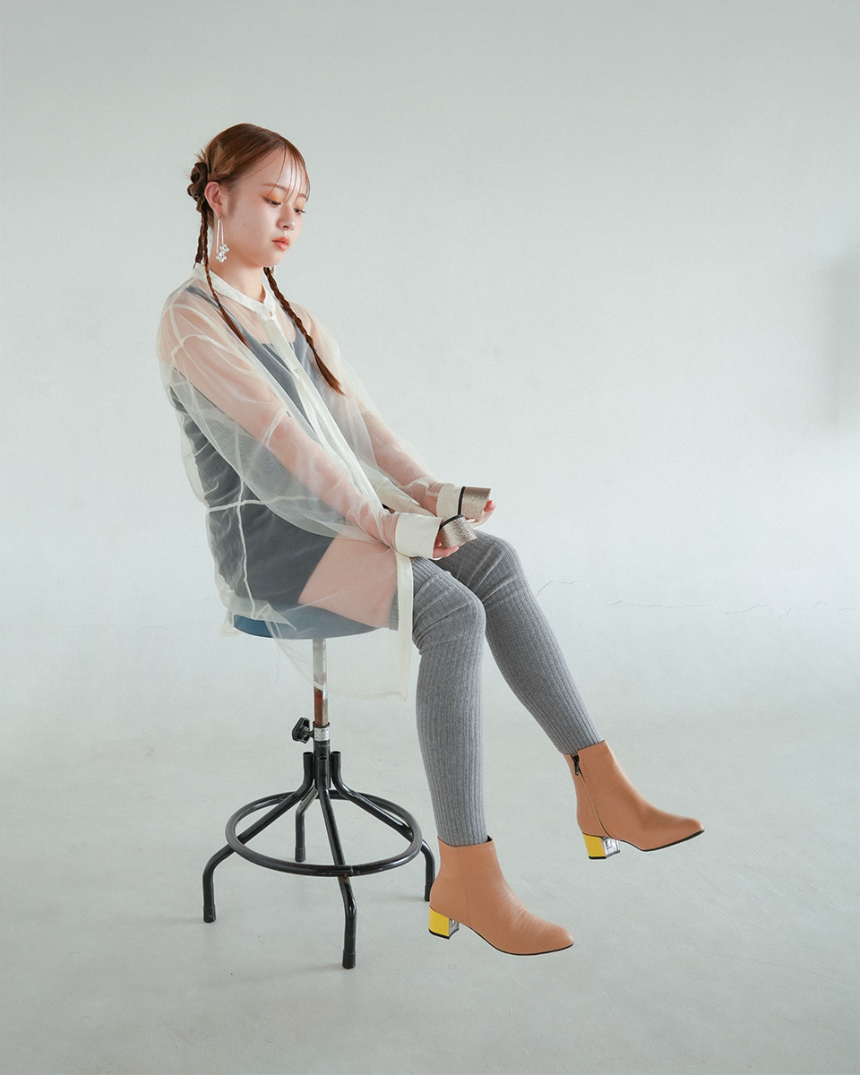 ヒールを着せ替えできるブーツ/キャメル