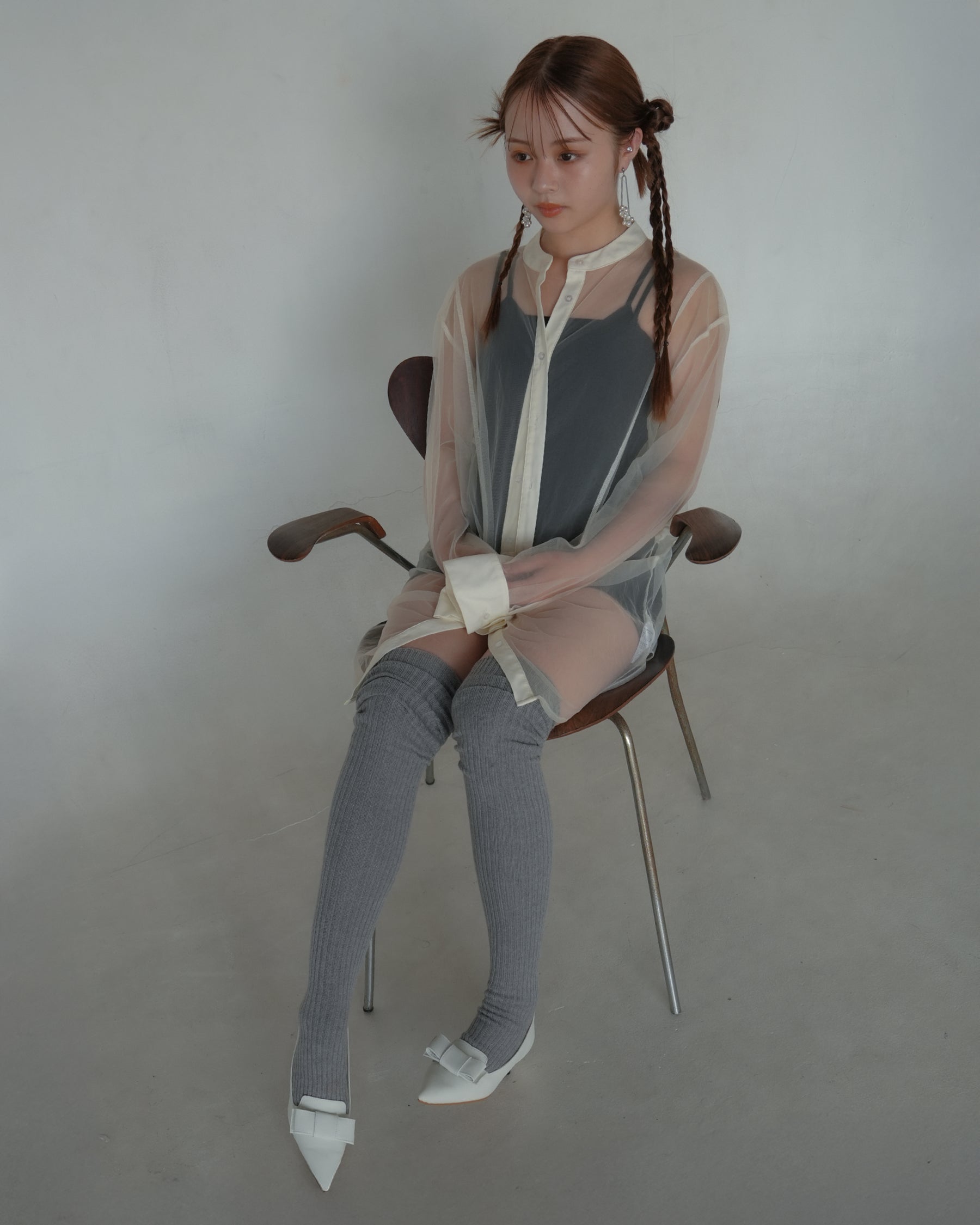 オペラリボンパンプス-ホワイト