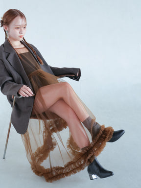 ヒールを着せ替えできるブーツ/ブラック